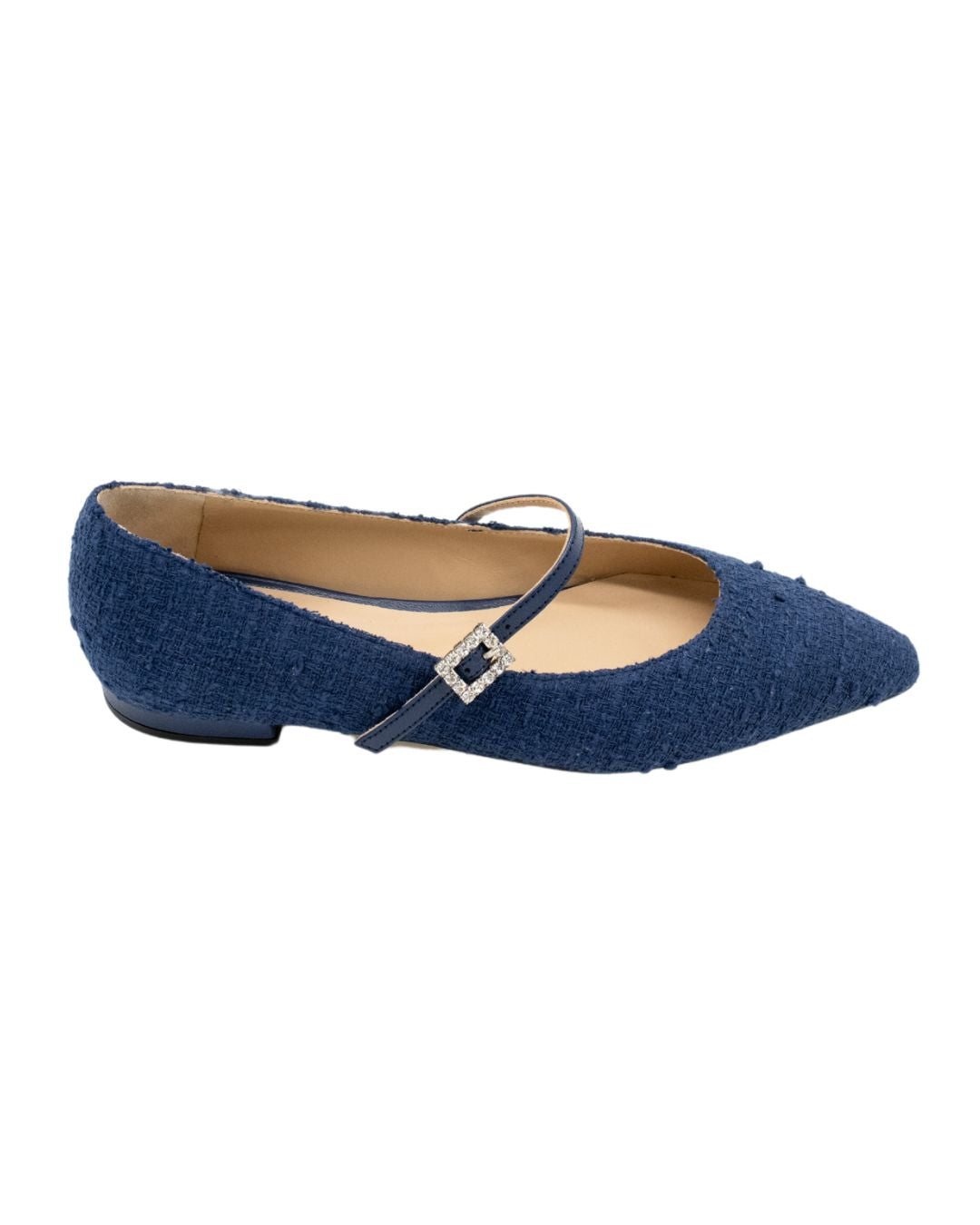 SHOOTINGSCHUH Navy Mary Jane Tweed 39