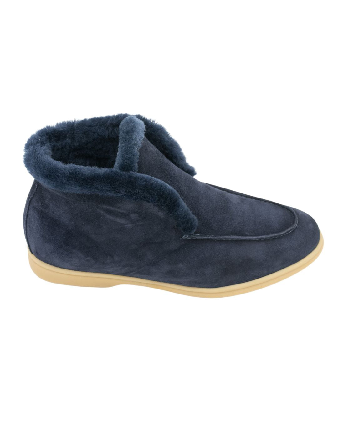 Navy Stiefelette gefüttert