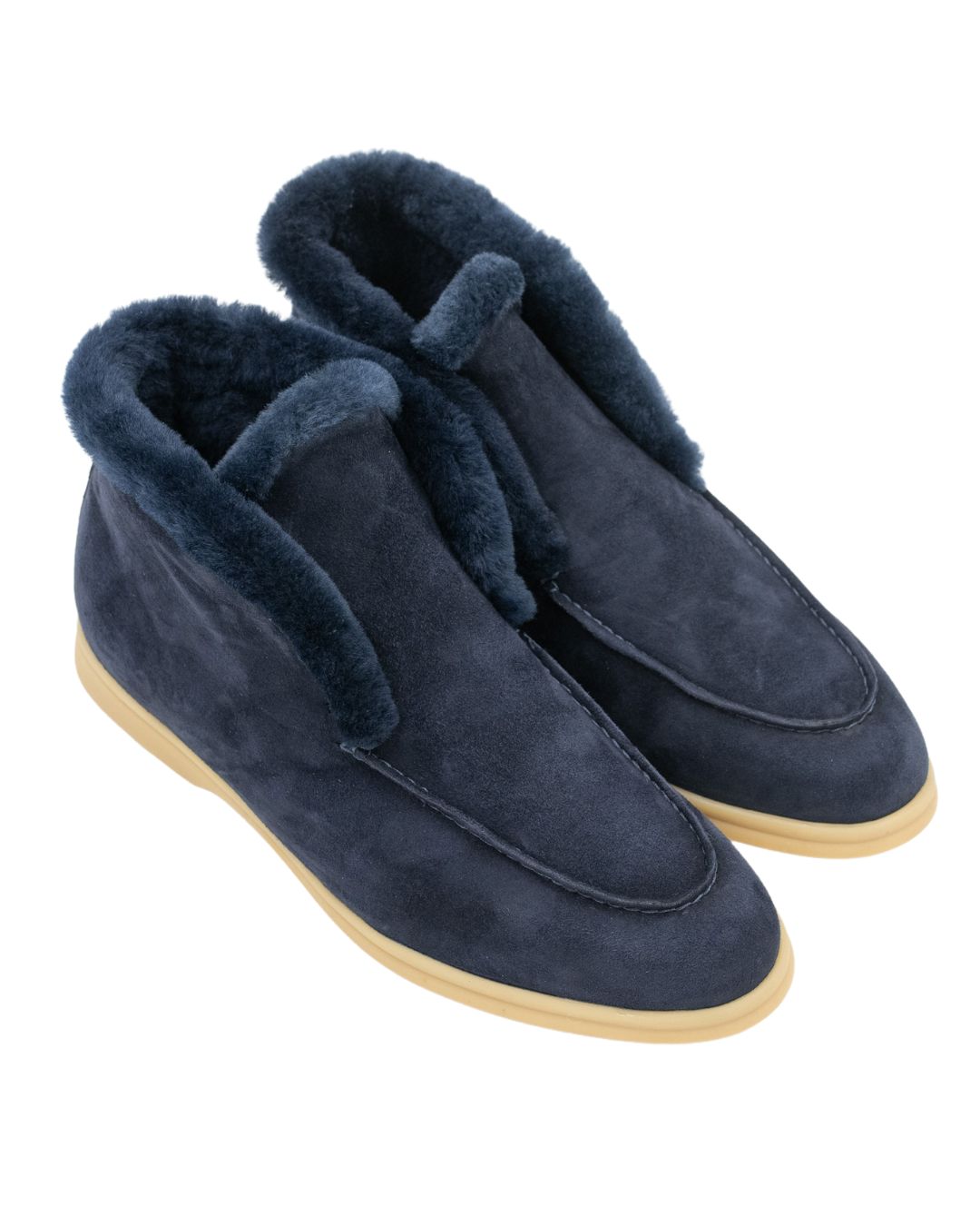 Navy Stiefelette gefüttert