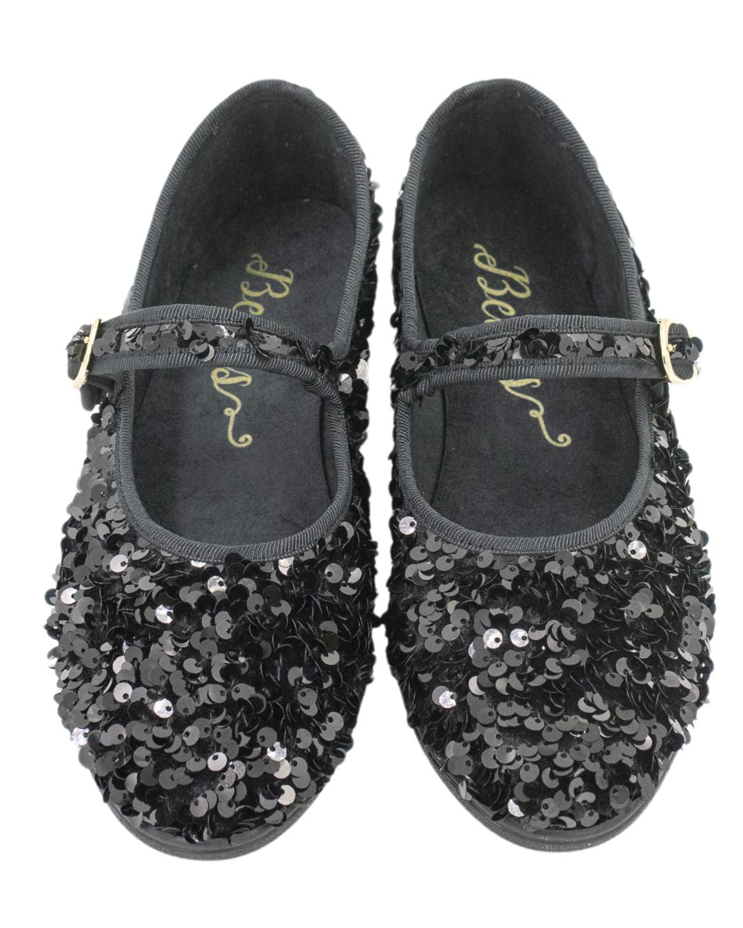 Negro Mary Jane Furlane Pailletten (Vegan)