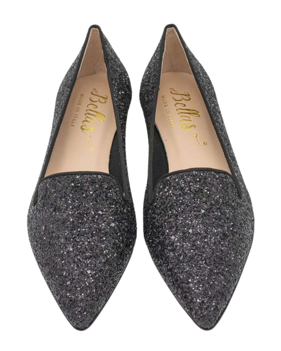 Nero Glitter Pointy Loafer
