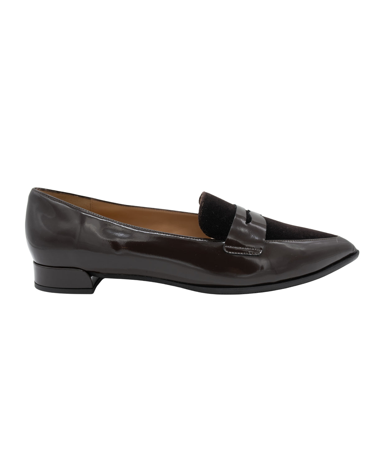 SHOOTINGSCHUH Nero Lack Velvet Pointy 41