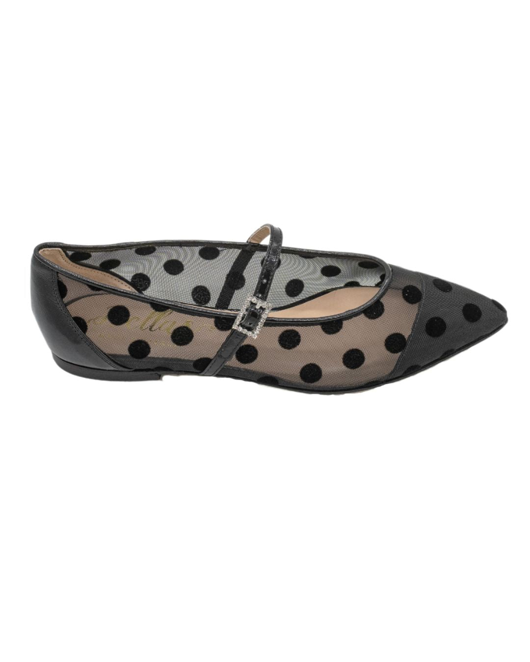 Nero Mesh Dot Mary Jane