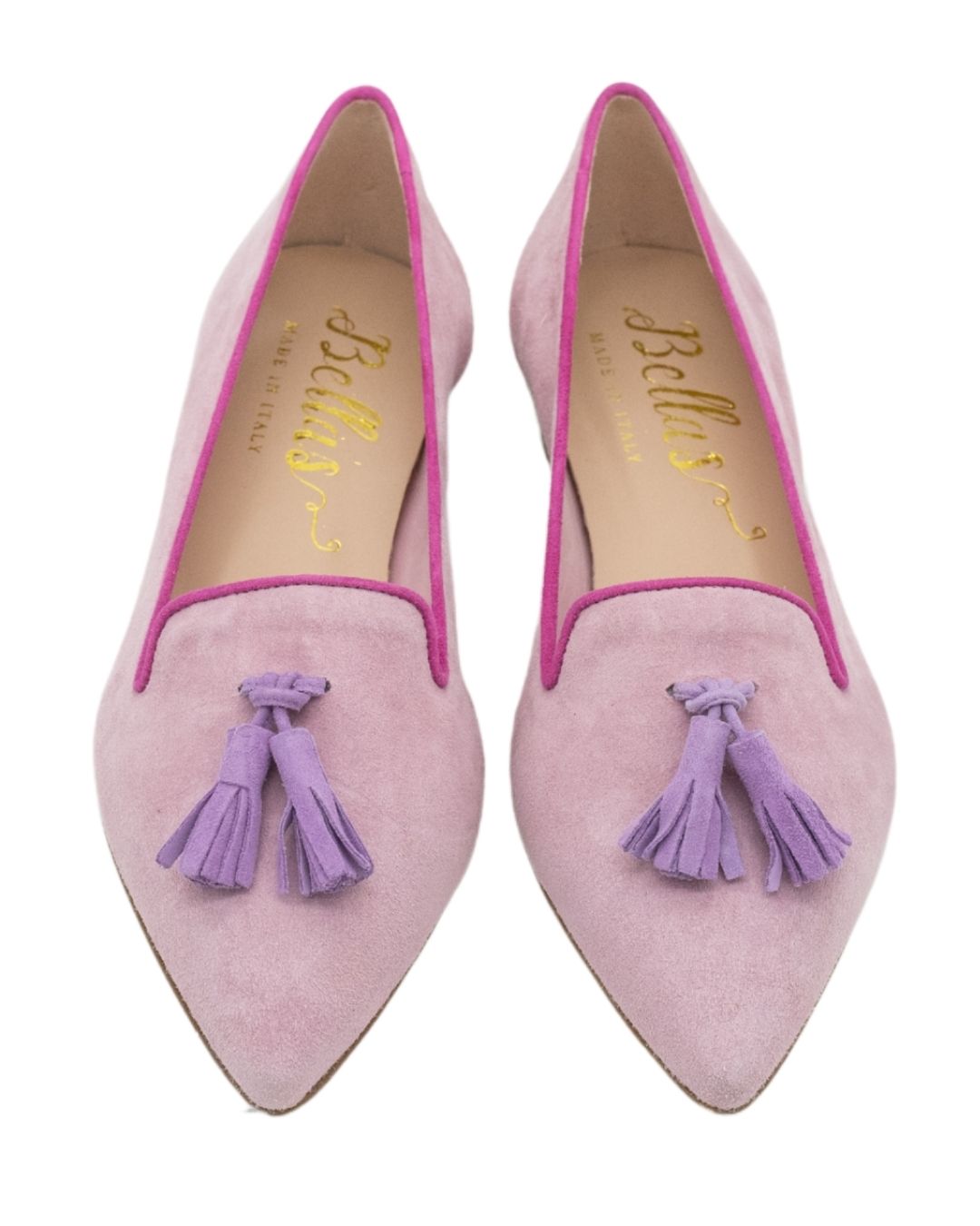 Pig Rose-Bouganville-Hot Pink Tasselloafer Pointy (kurzer Tassel)