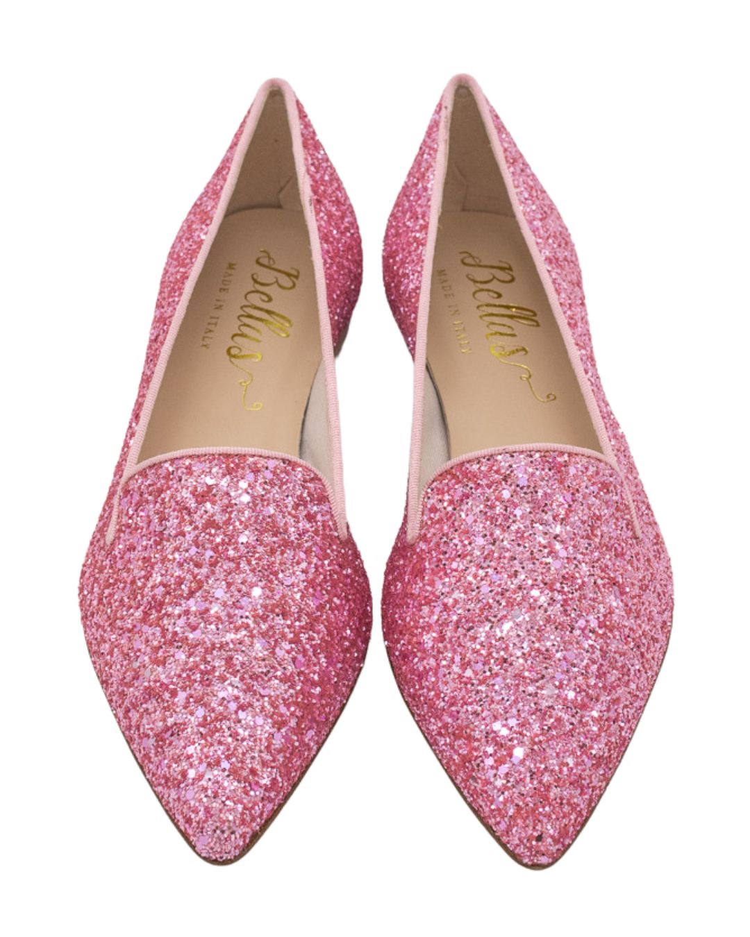 Pink Rosa Glitter Pointy Loafer