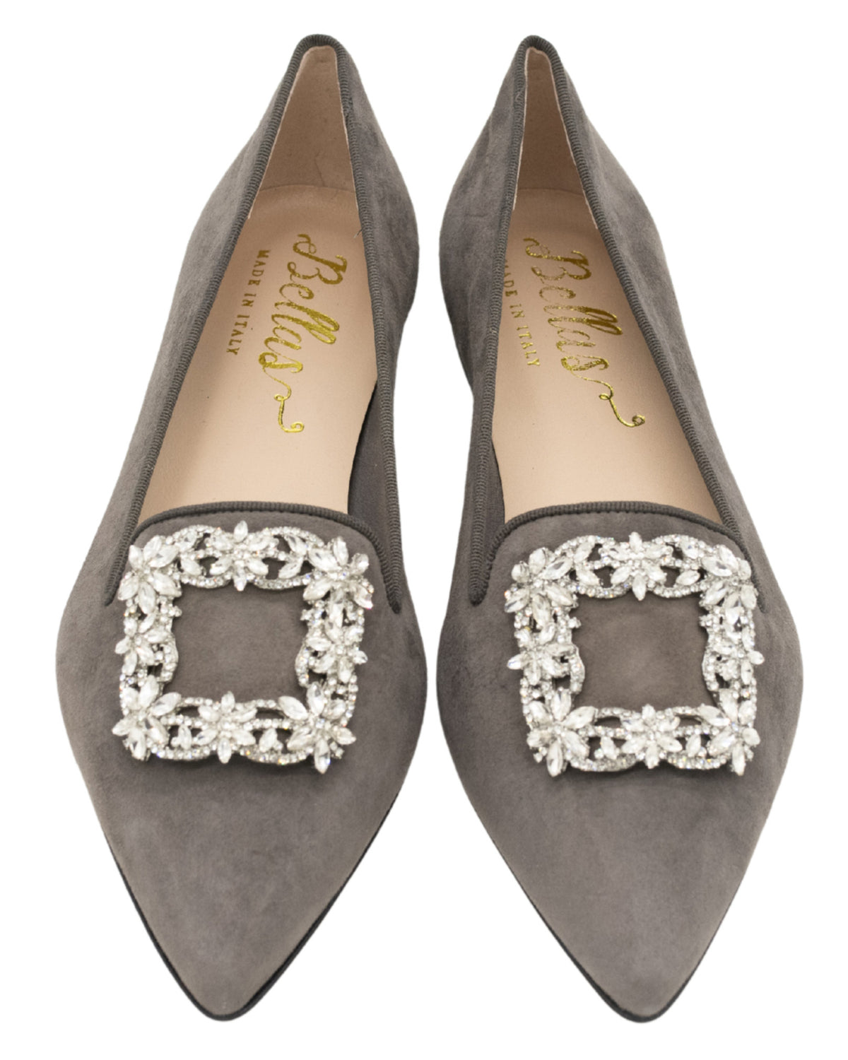 Psyke Glitter Buckle Pointy Loafer