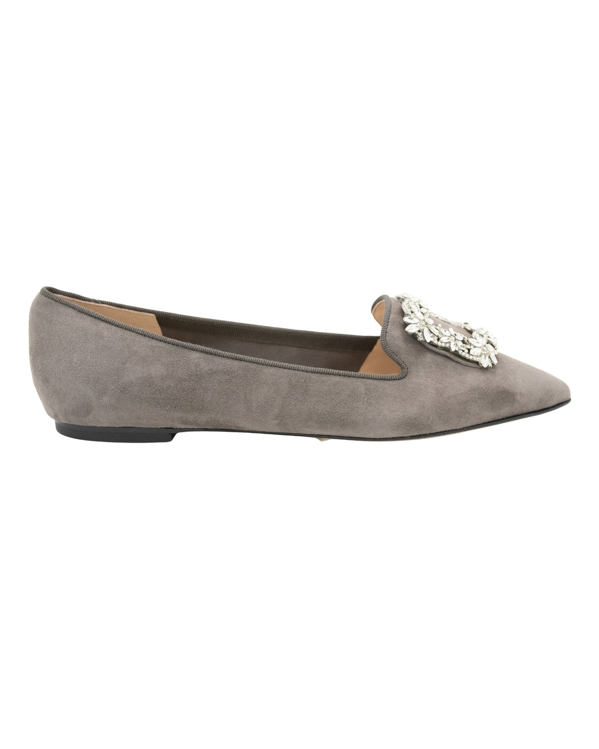 Psyke Glitter Buckle Pointy Loafer