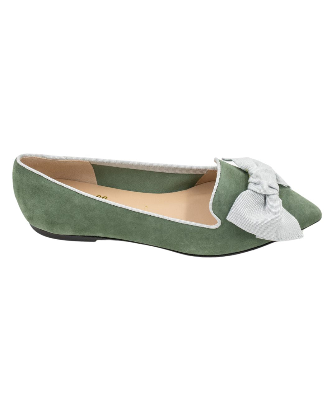 Sage - Perla Schleifenloafer Pointy
