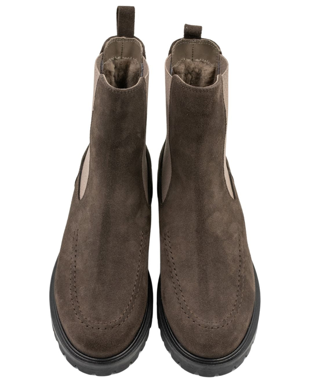 TMH-Taupe Chelseaboots gefüttert