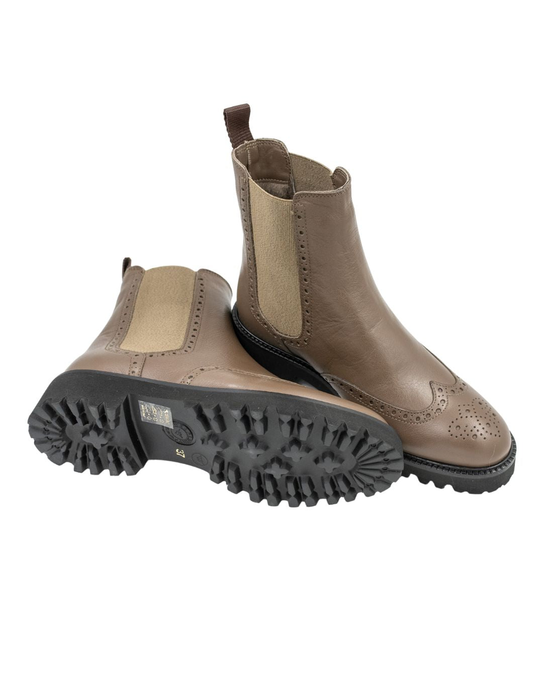 SHOOTINGSCHUH Taupe Budapester Stiefelette gefüttert 41