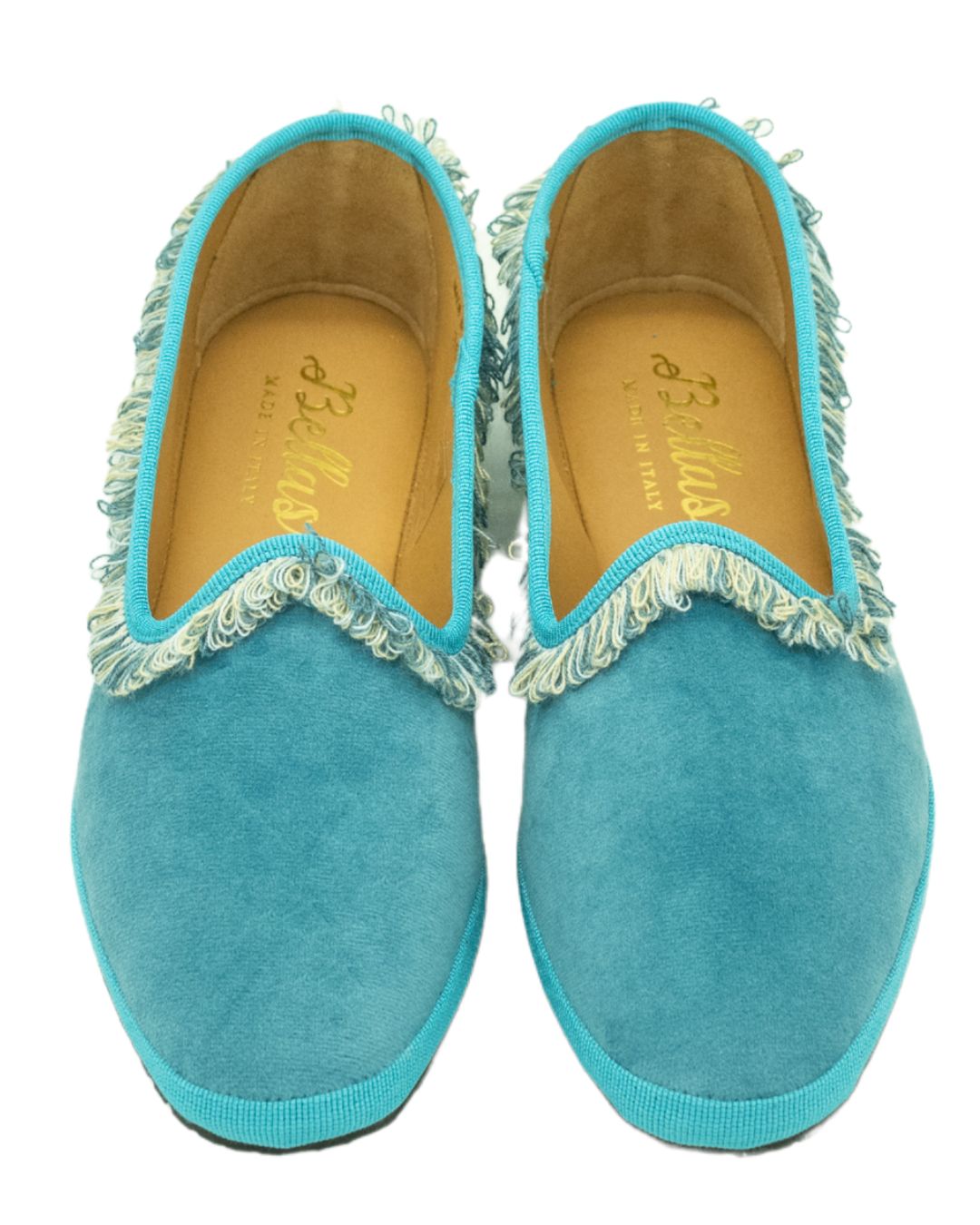 Turchese Fransen Velluto Furlane