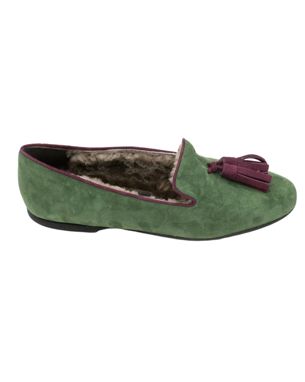 SHOOTINGSCHUH Verde-Bordo Tasselloafer gefüttert 41