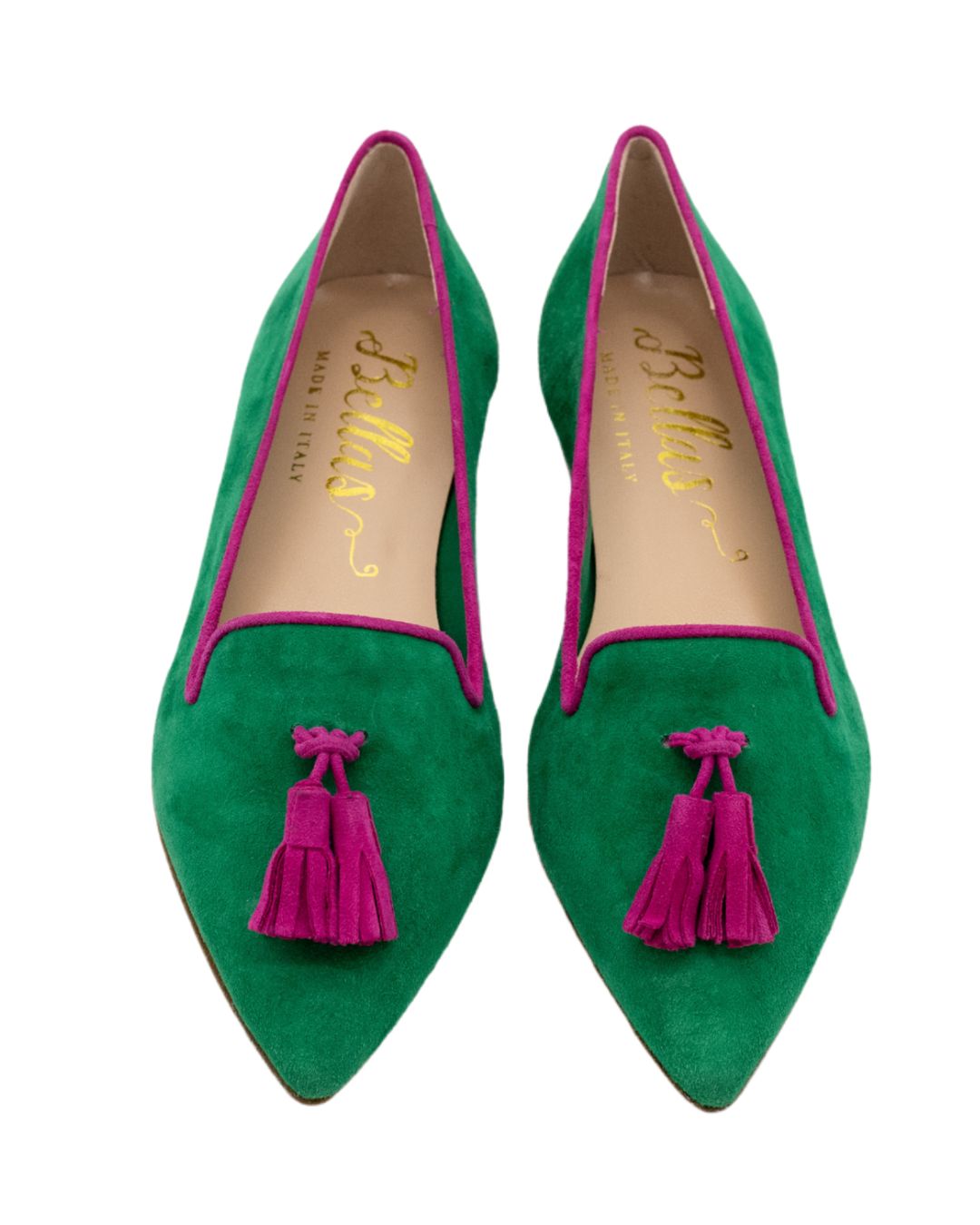 Verde Estivo-Fuxia Tasselloafer Pointy (kurze Tassel)