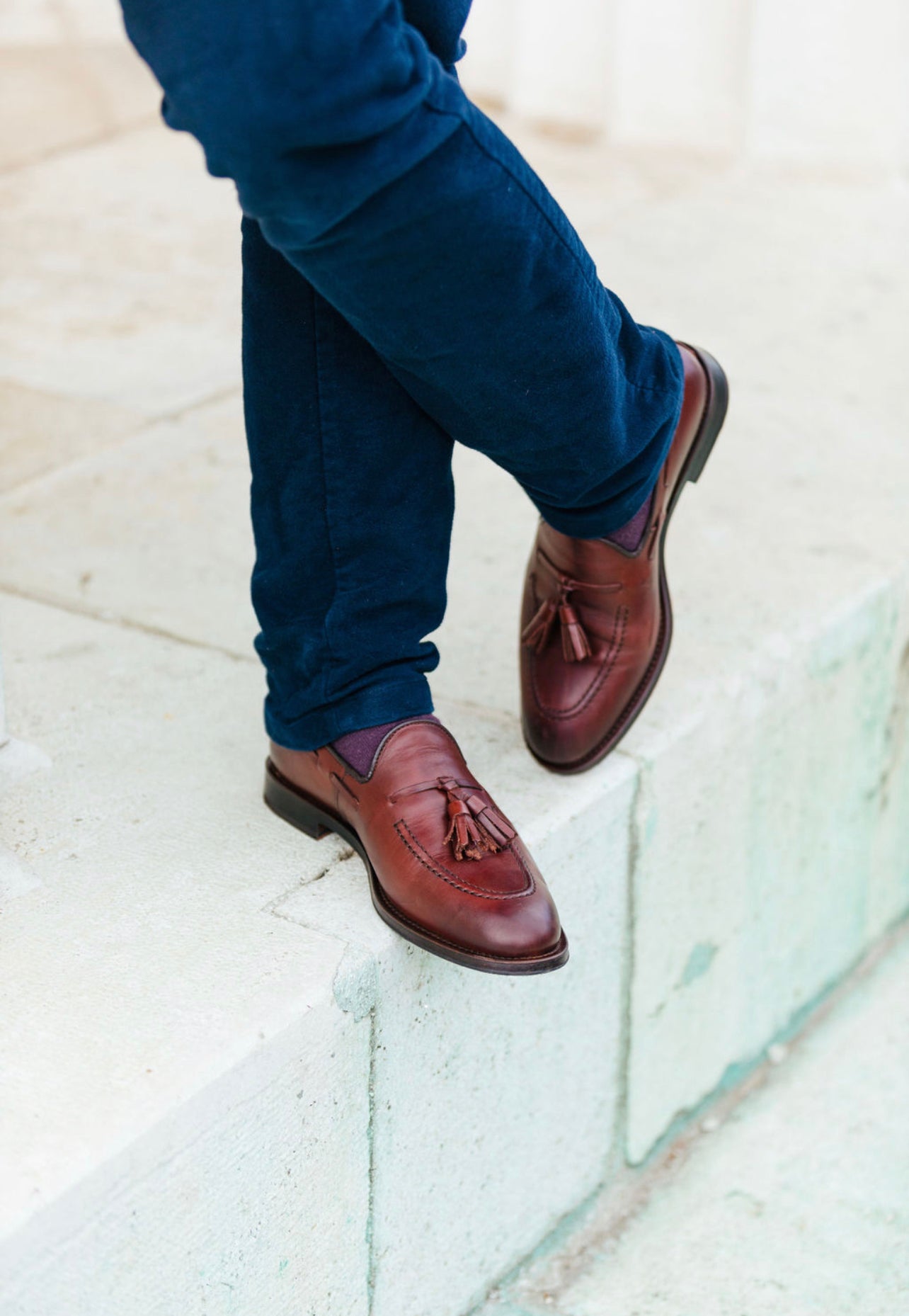 Herren Tasselloafer Bordo