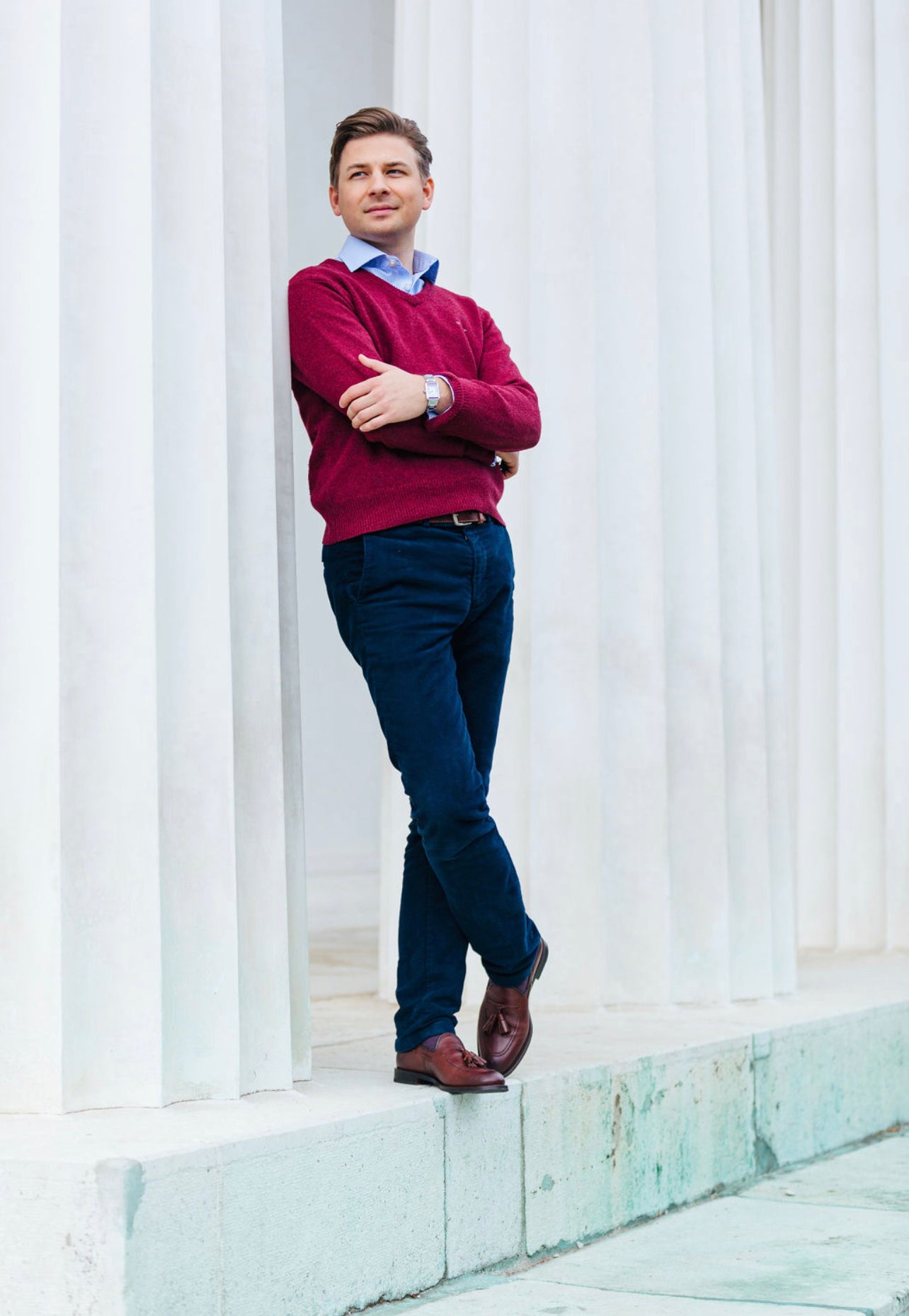 Herren Tasselloafer Bordo