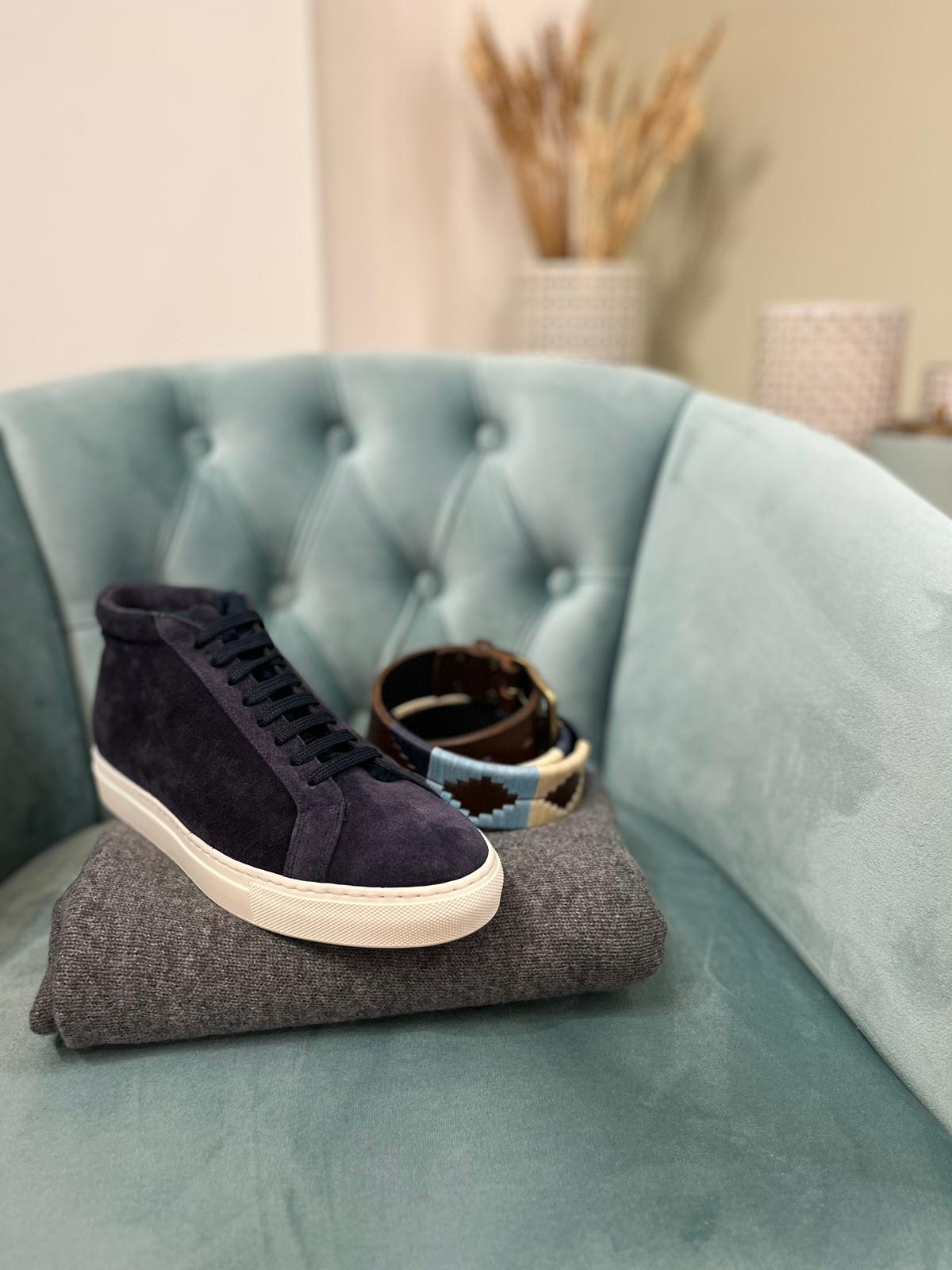 Herren Sneaker Navy gefüttert