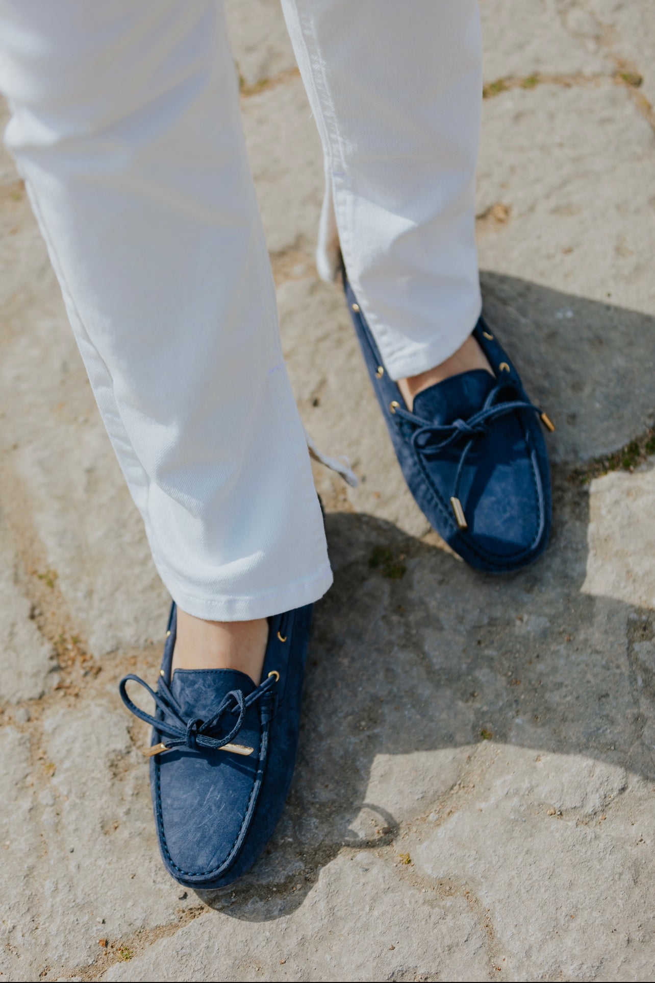 Moccasin Nabuk Blu