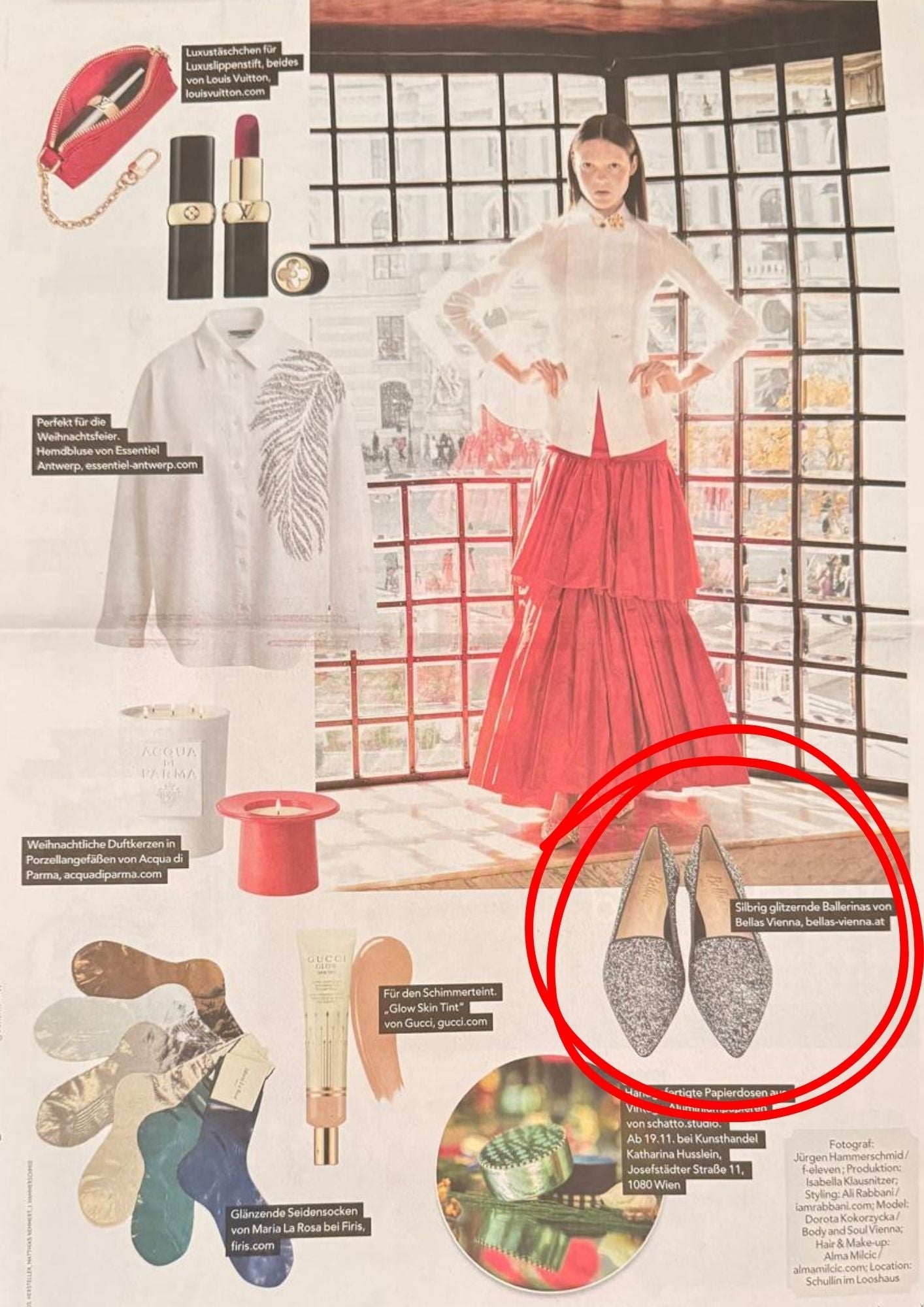 Unsere "Glitter Pointys" im Kurier-Trends