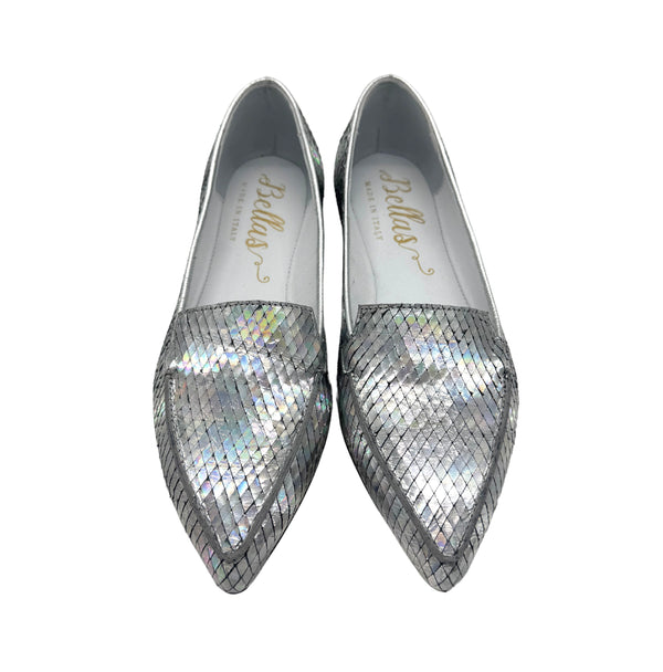 MUSTERSCHUH Pointy Silber Holo 37