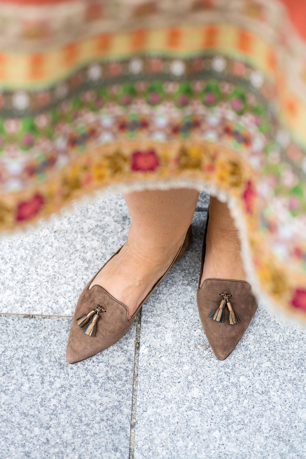 Cacao - Berg Wash Bronzo Tasselloafer Pointy (kurzer Tassel)