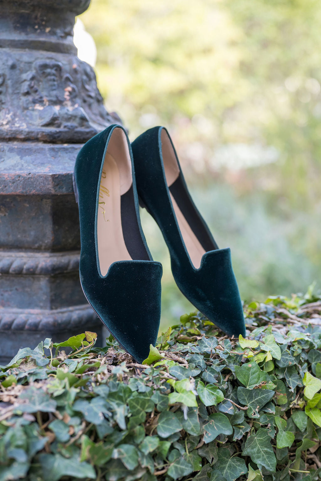 Verde Velvet Pointy Loafer