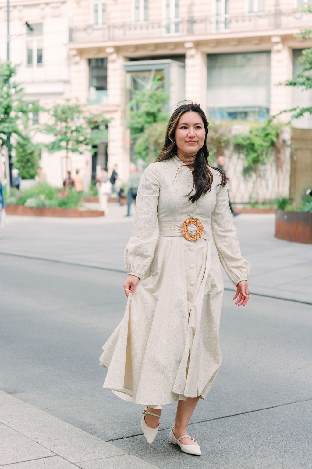 Cream Mary Jane Tweed