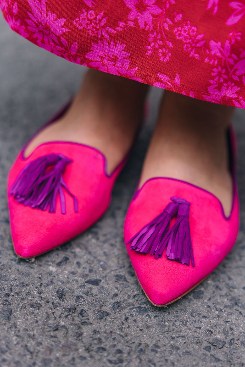 Fancy-Porpora Tasselloafer Pointy (langer Tassel)