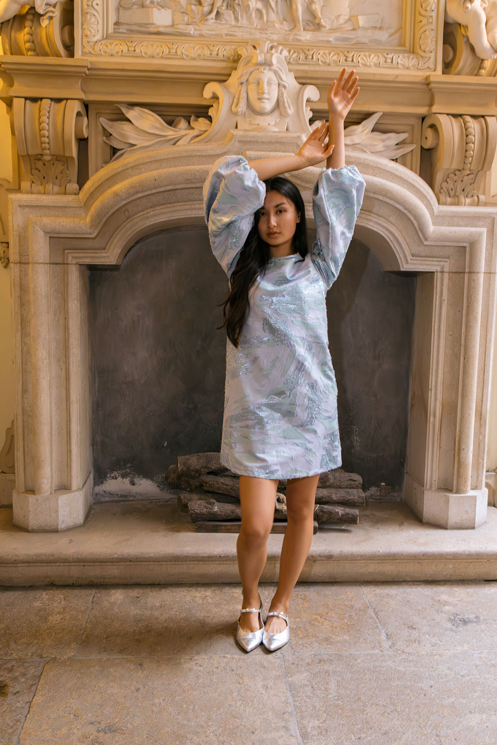 Berg Wash Argento Bow Mules