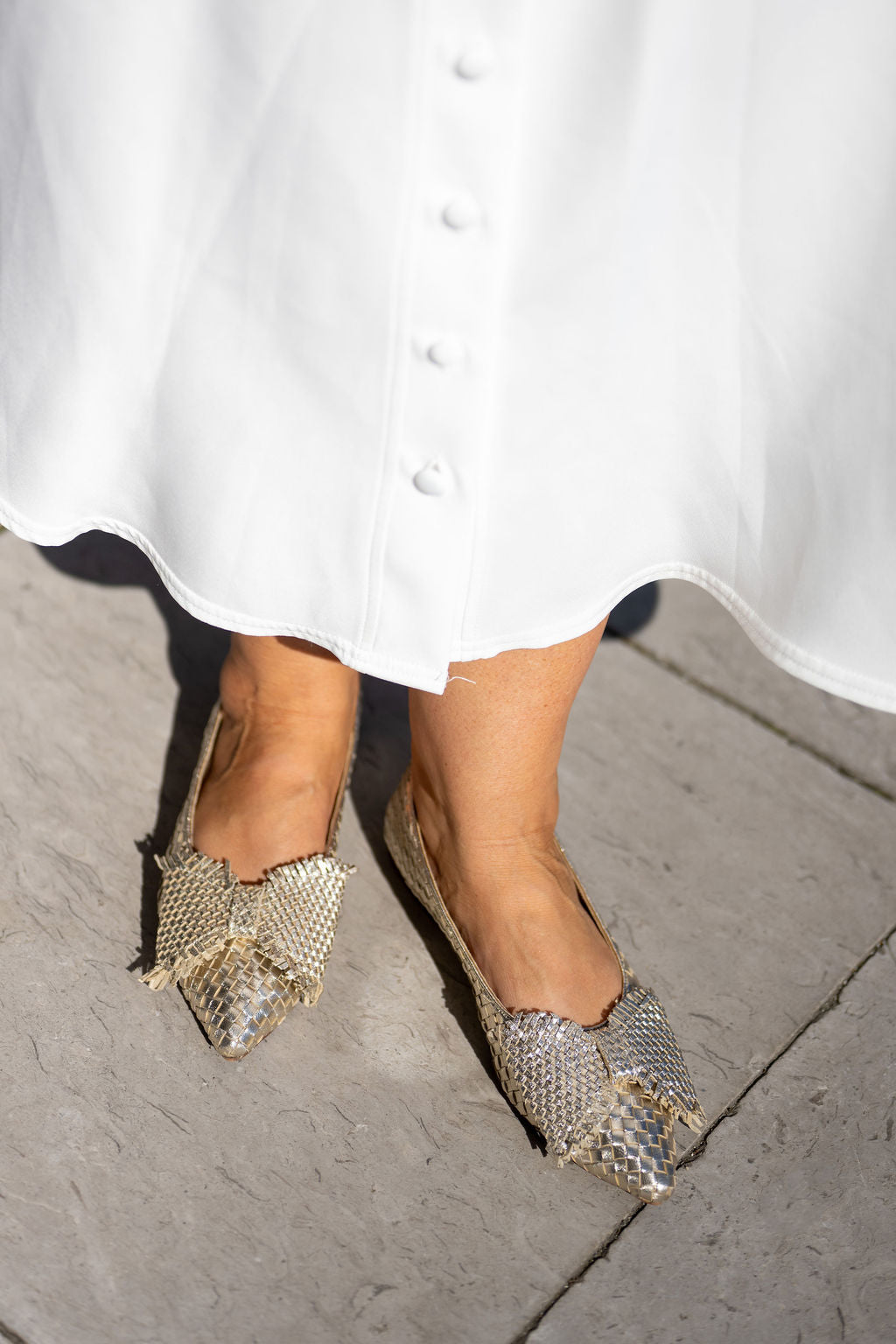 Platino Woven Schleifenloafer Pointy