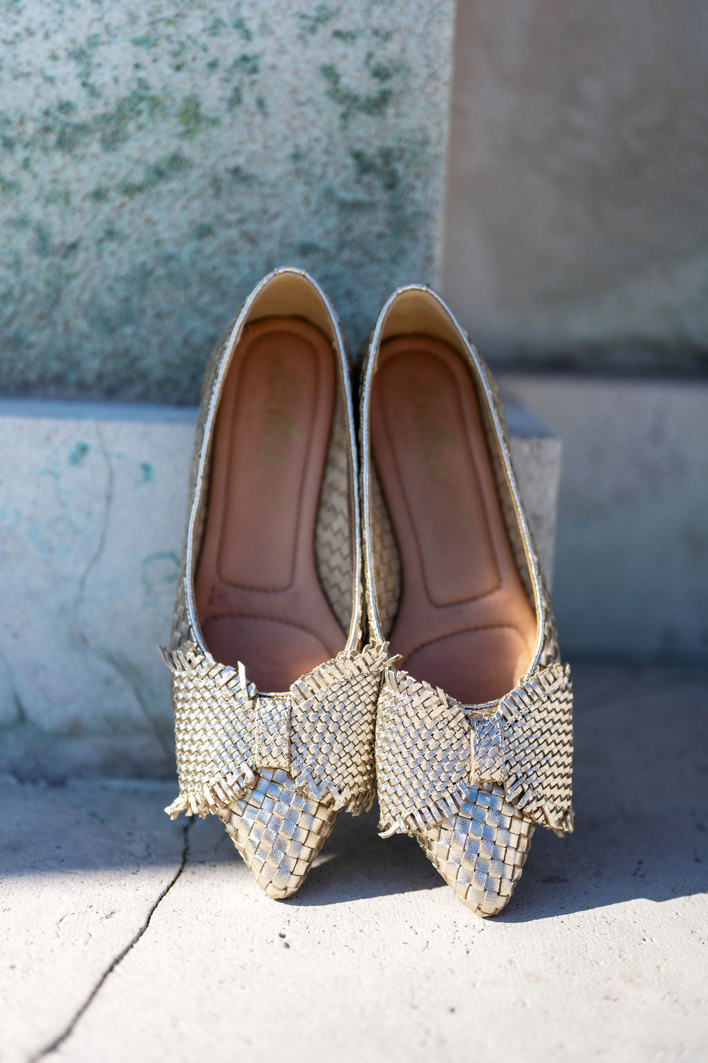Platino Woven Schleifenloafer Pointy