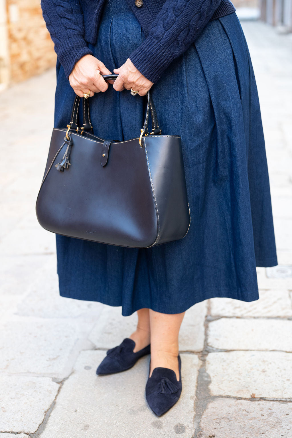 Bleu Budapester Tasselloafer Pointy
