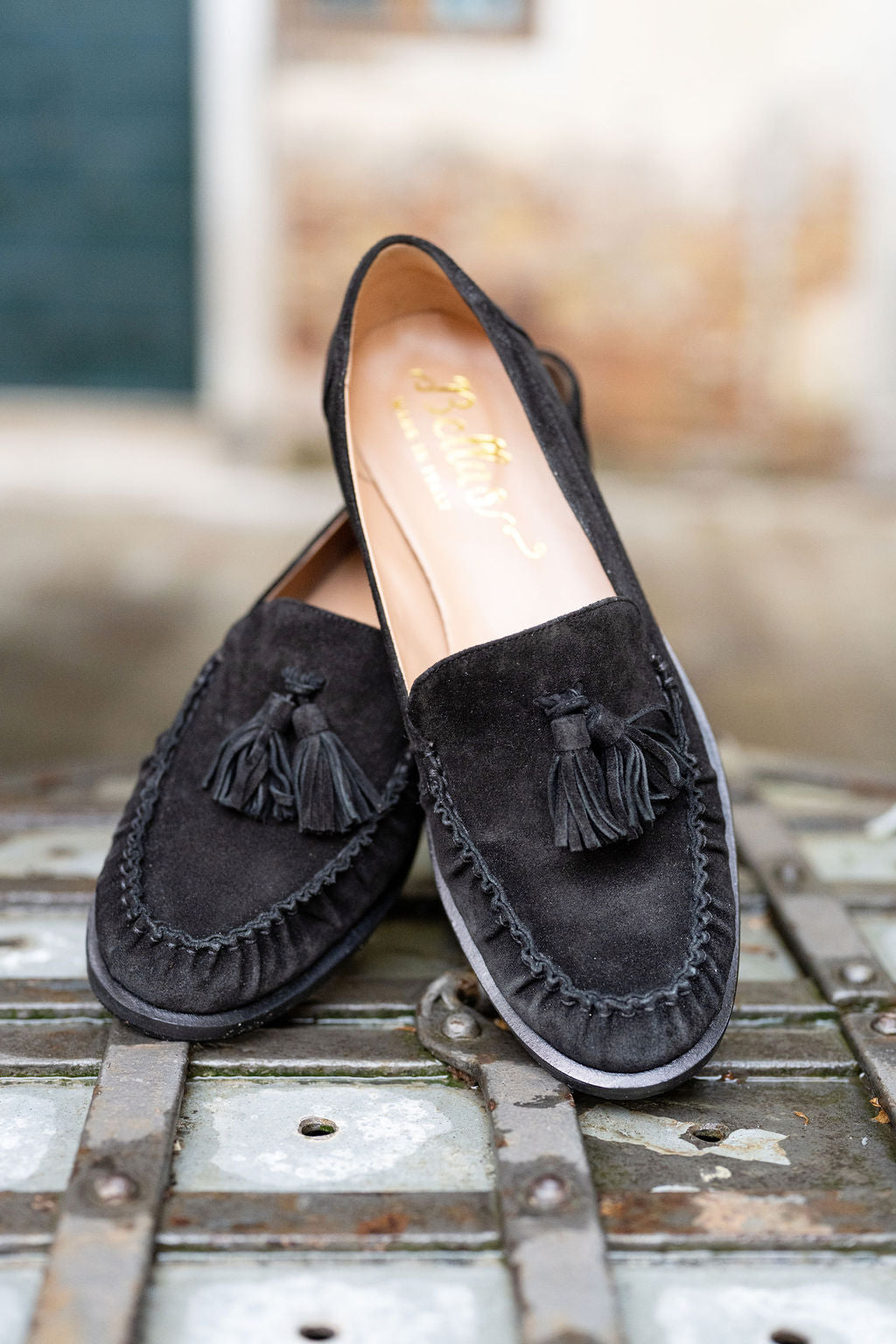 SHOOTINGSCHUH Nero Ruffle Tasselloafer 41