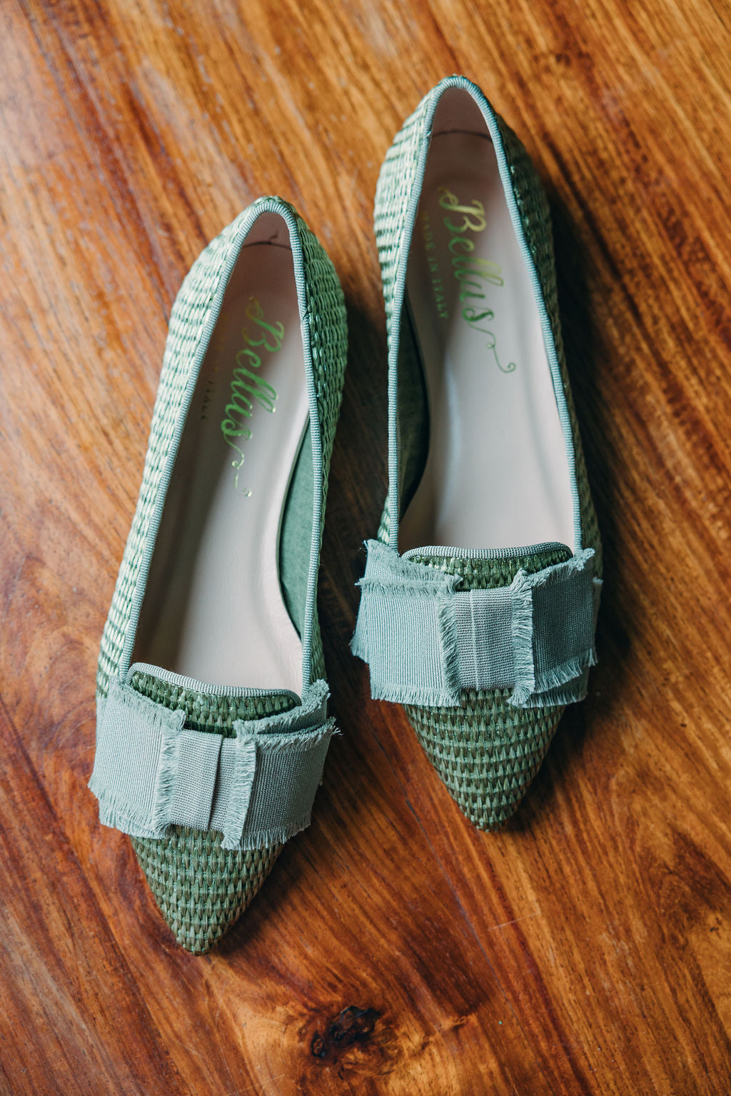 Oliva Raffia Schleifenloafer Pointy