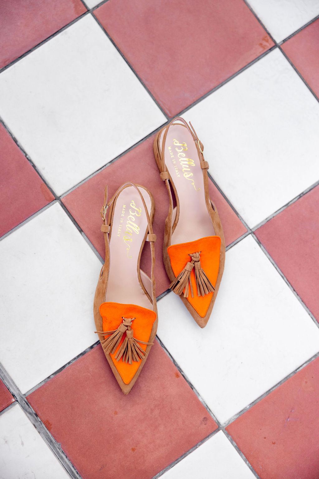 Tan-Mandarino Tassel Slingback