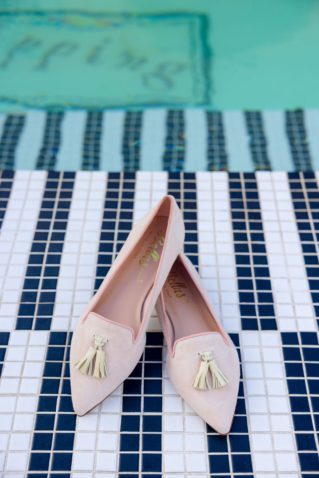 Peach-Citrus-Rose Tasselloafer Pointy (kurzer Tassel)