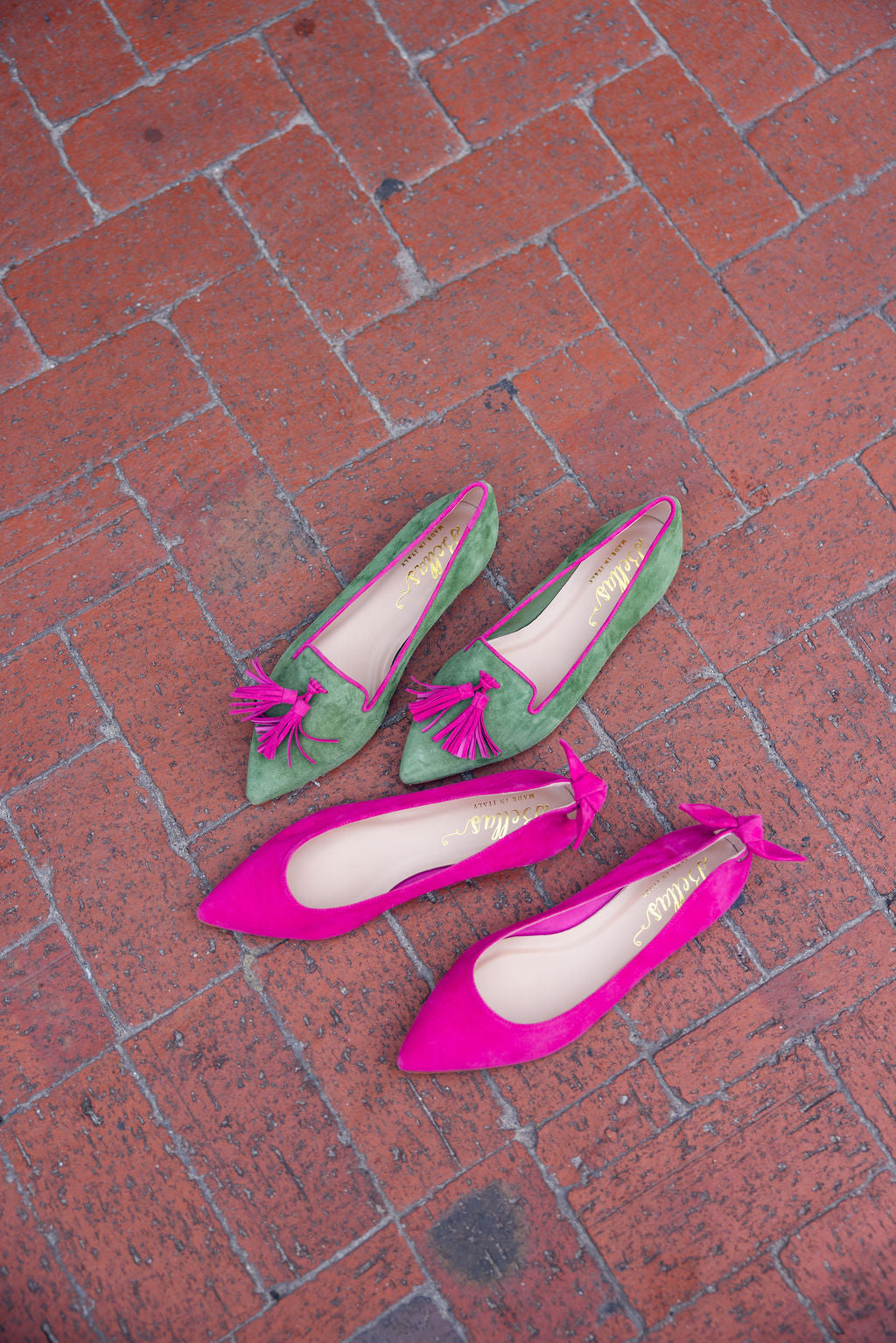 Rucola-Hot Pink Tasselloafer Pointy (langer Tassel)