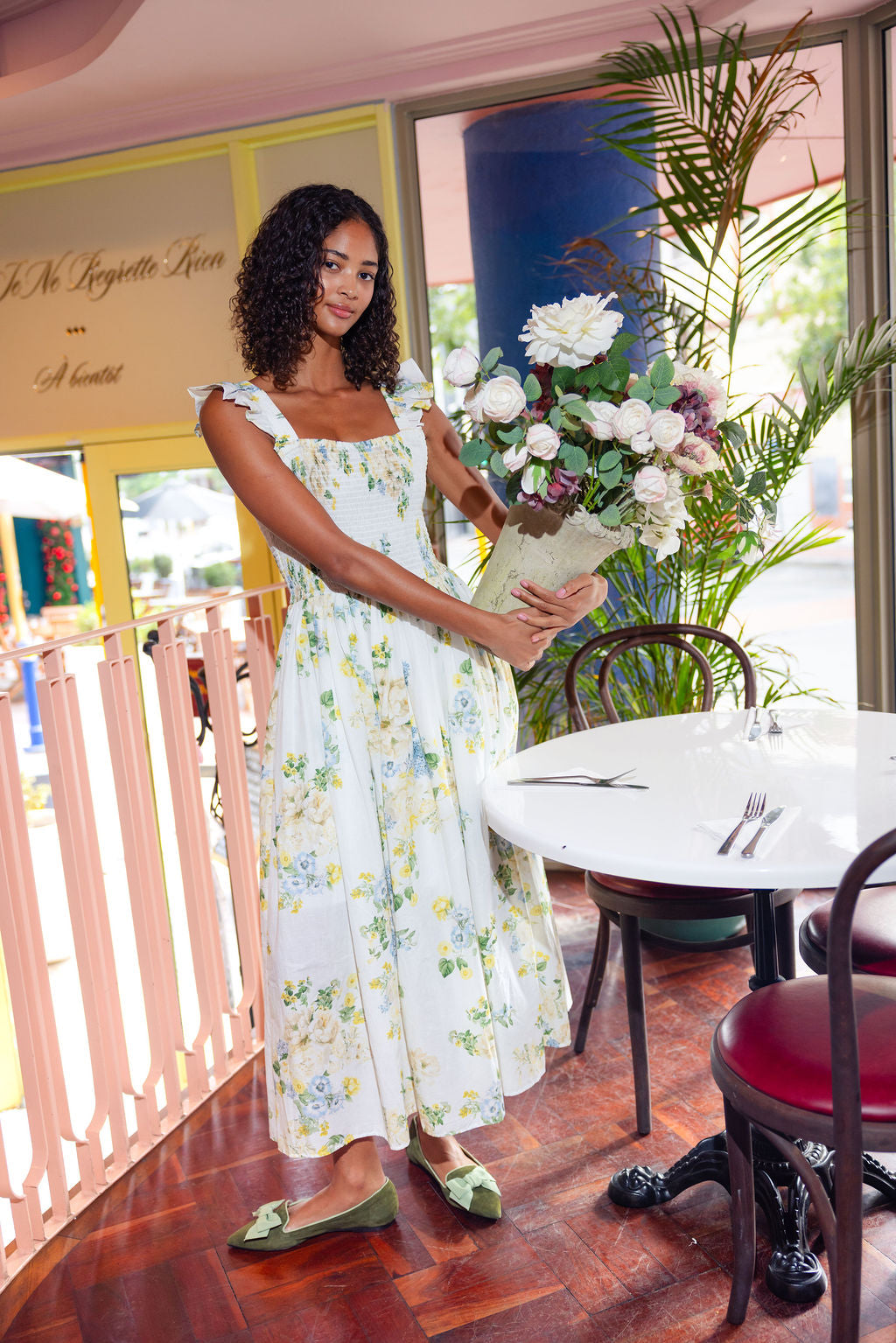 Khaki-Salvia Schleifenloafer Pointy