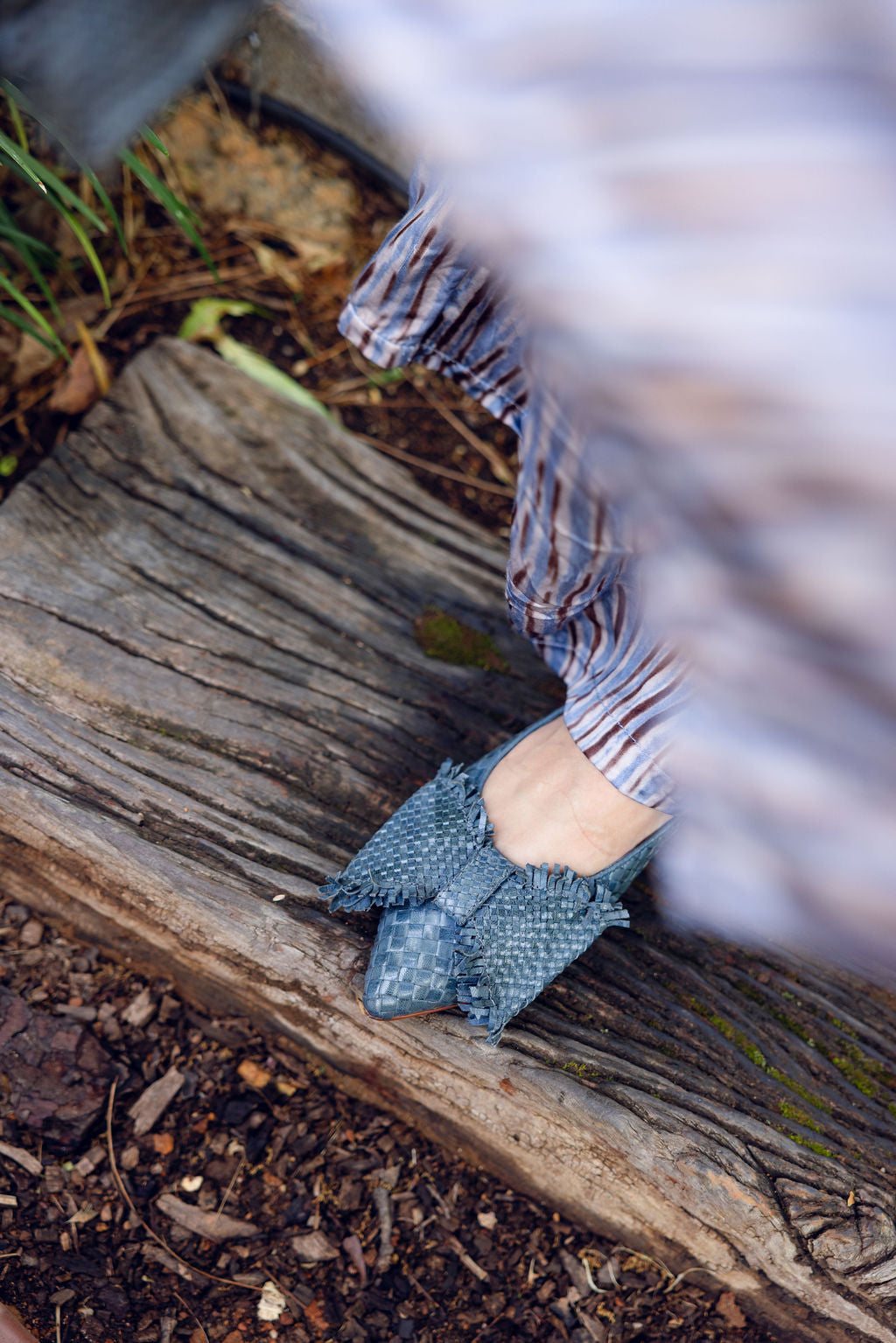 Jeans Woven Schleifenloafer Pointy