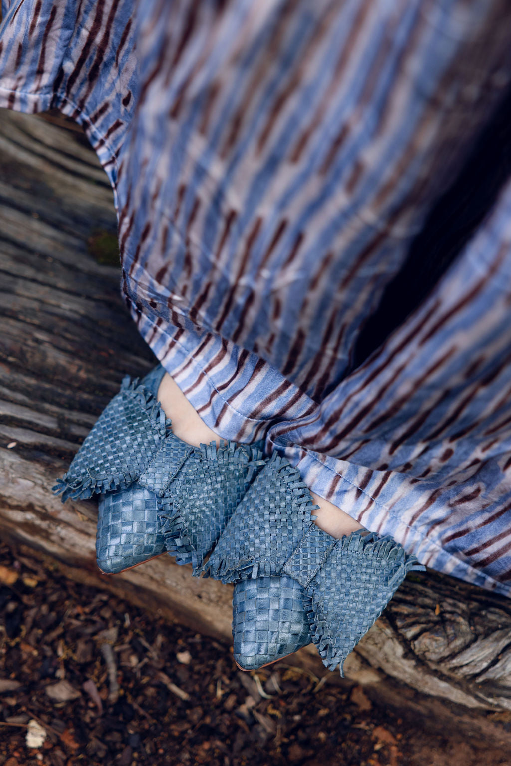 Jeans Woven Schleifenloafer Pointy