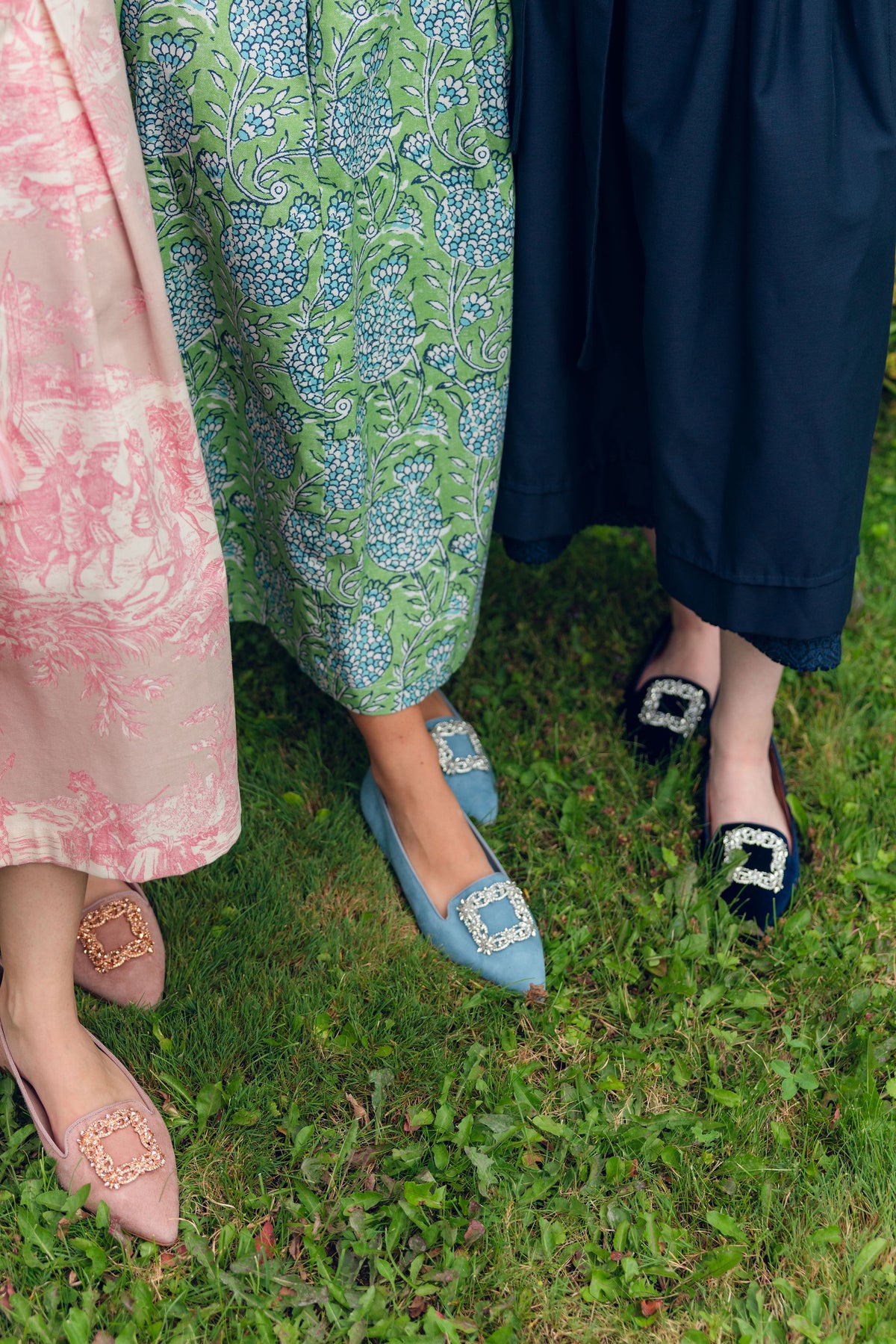 Artic Glitter Buckle Pointy Loafer