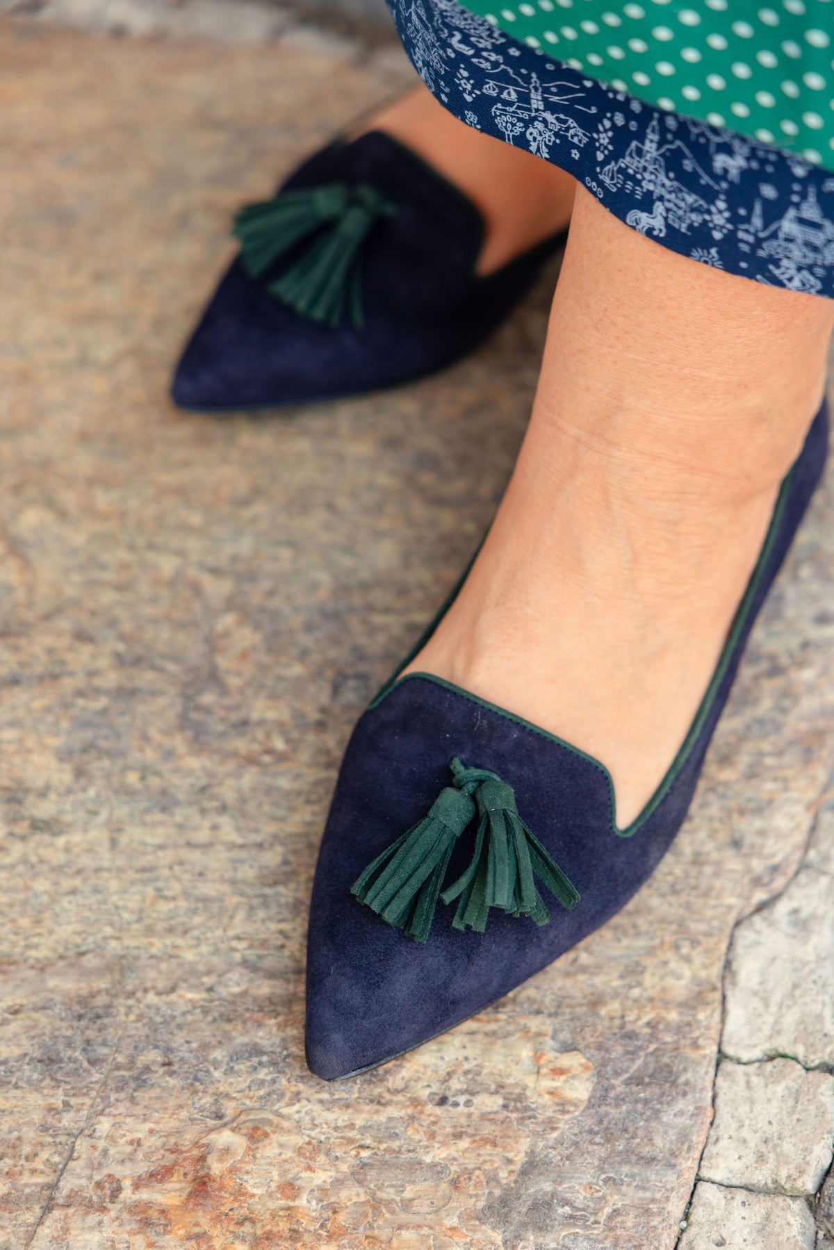 Peacoat-Wild Green Tasselloafer Pointy