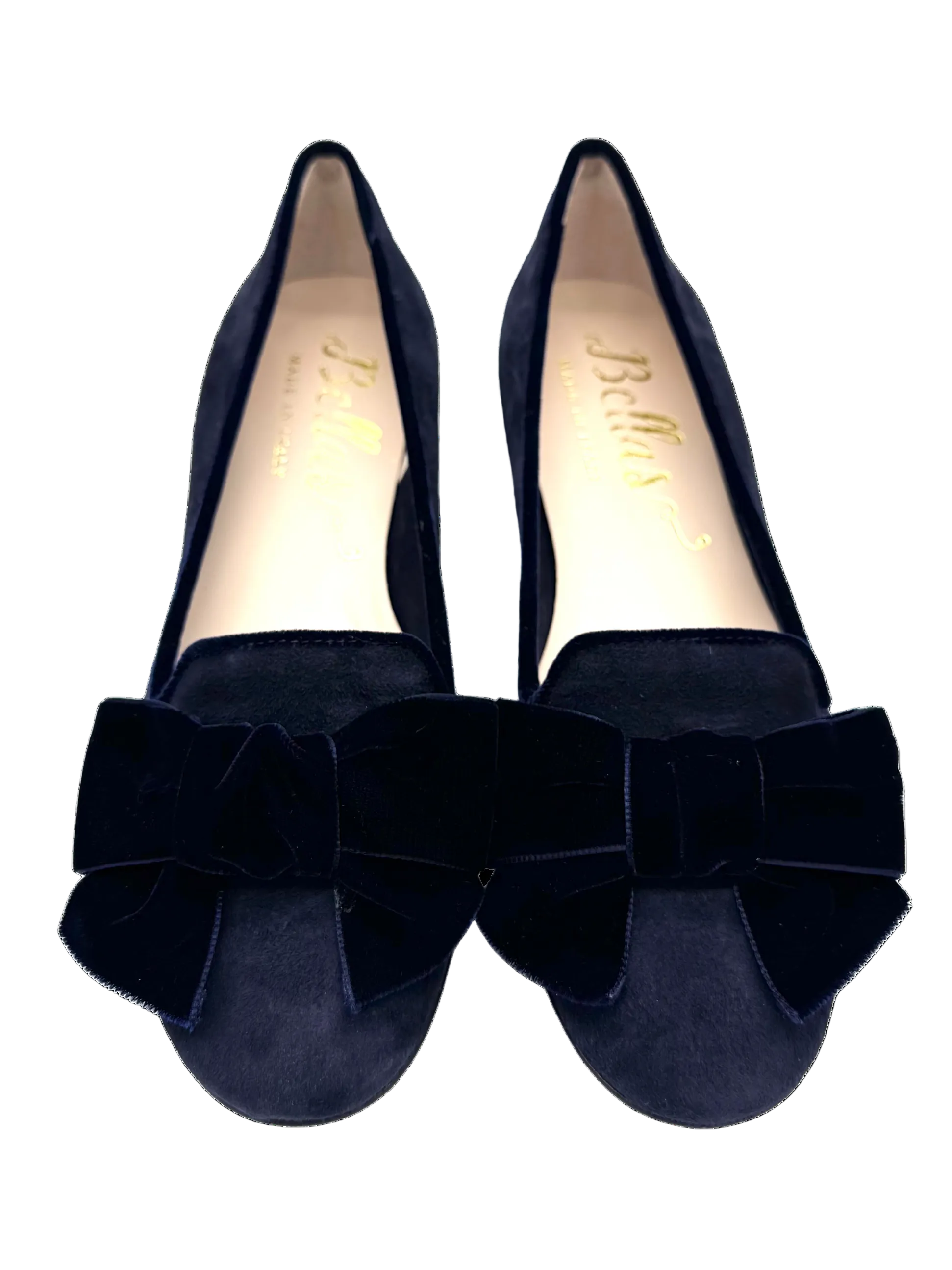 Peacoat Samt-Schleifenloafer
