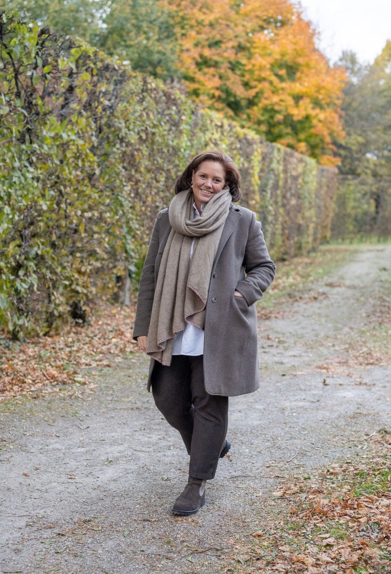 TMH-Taupe Chelseaboots gefüttert