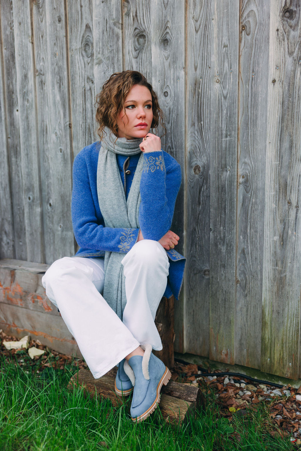 Cashmere Schal Elephant-Turtle Dove