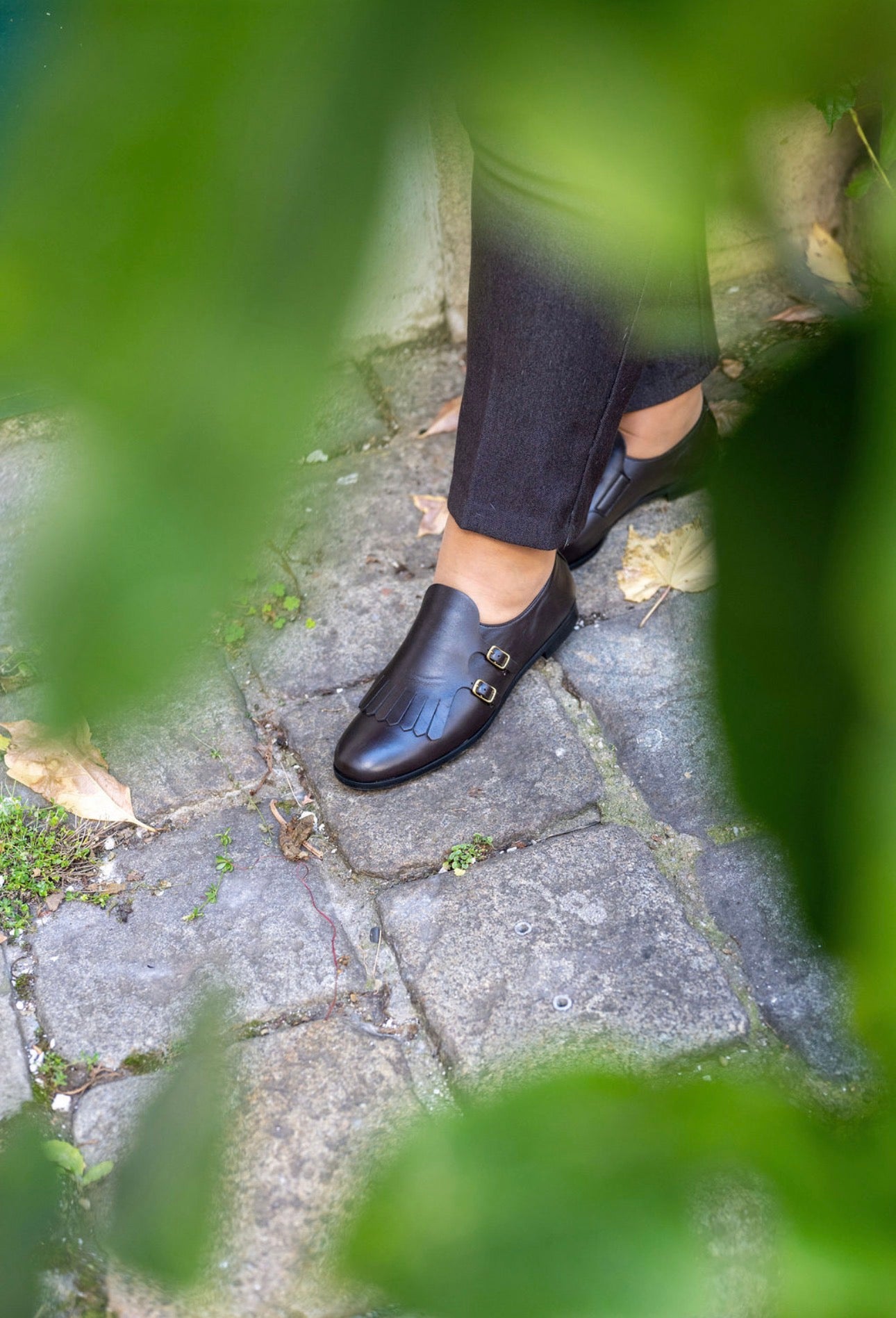 Dark Brown Monk Loafer Glossy