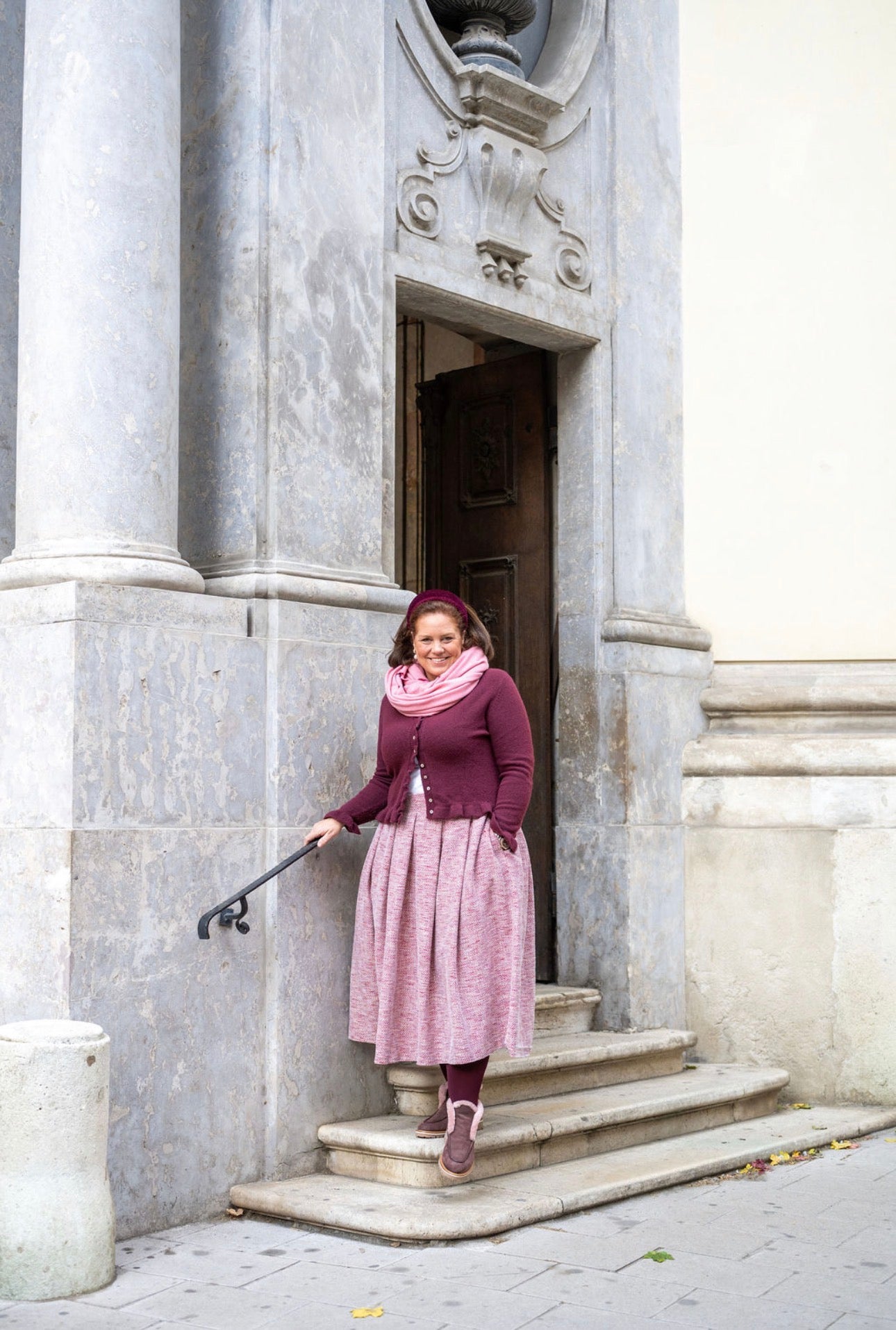 Bordo Stiefelette gefüttert mit Profilsohle