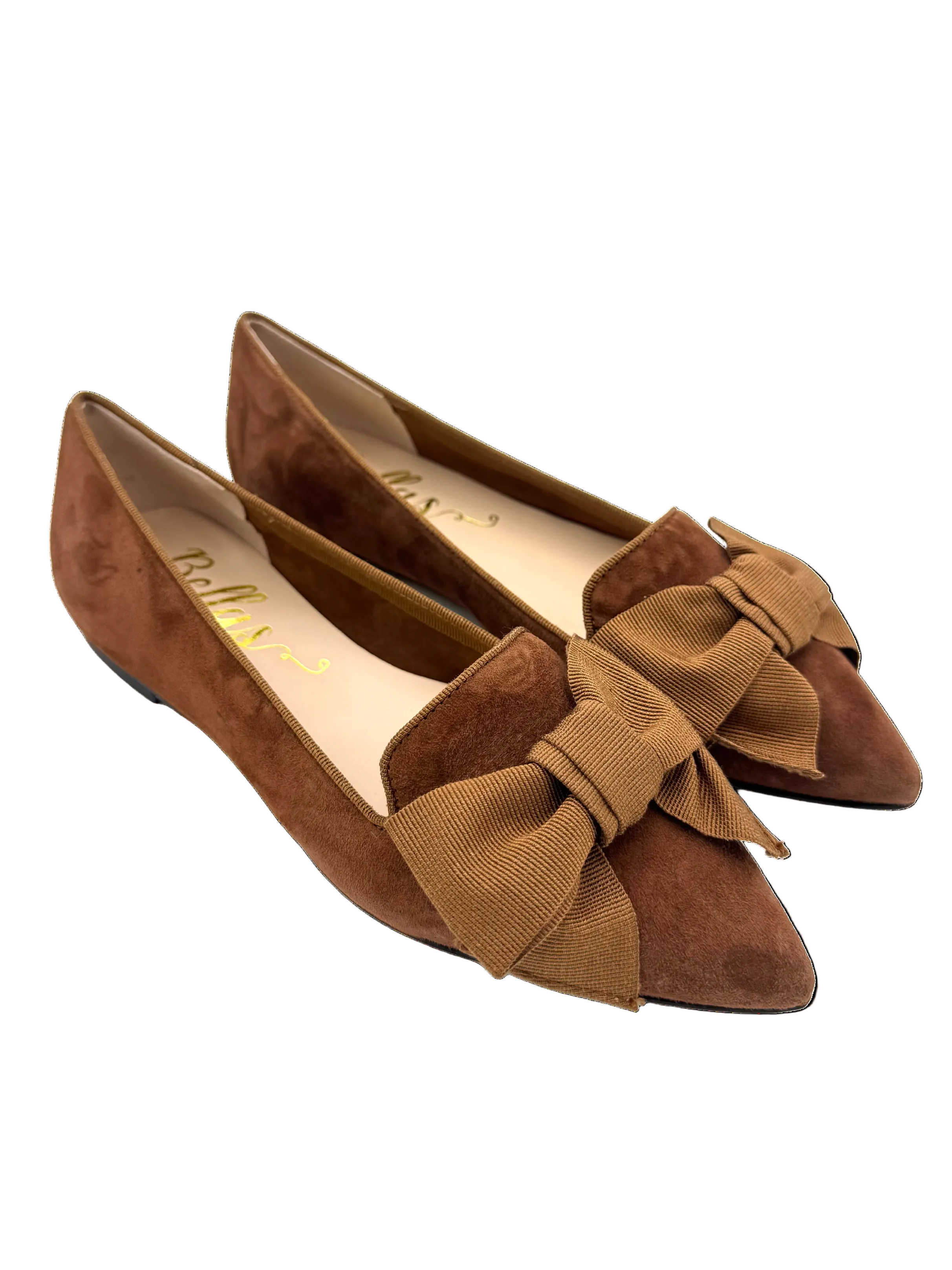 Russet-Camoscio Schleifenloafer Pointy