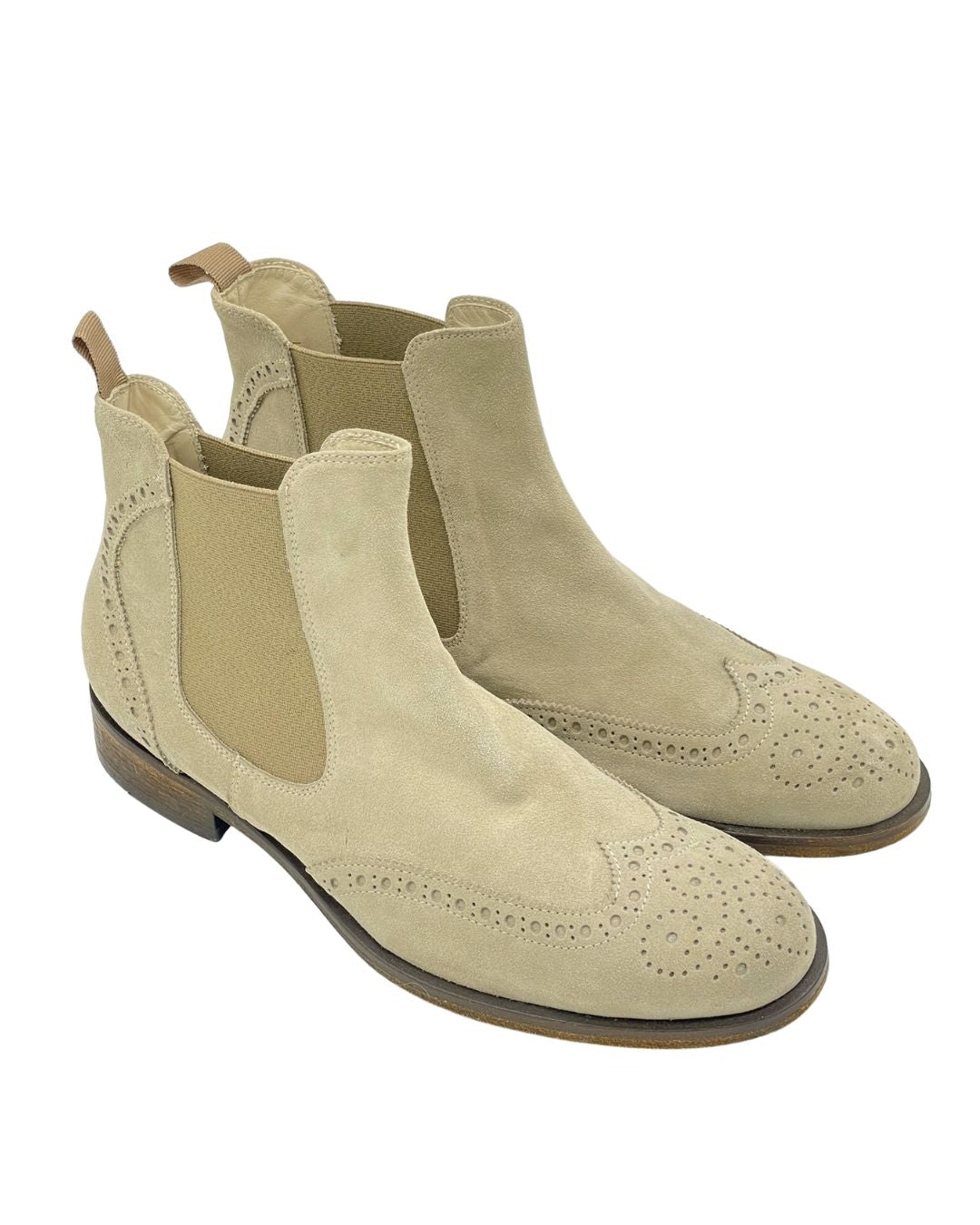 SHOOTINGSCHUH Beige Budapester Chelseaboot 41