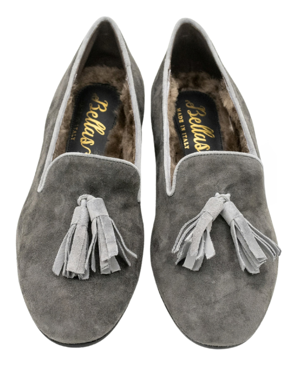 Antracite-Grigio Tasselloafer gefüttert