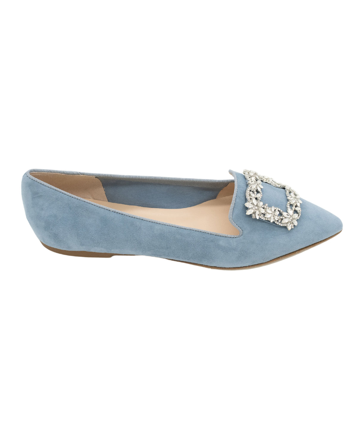 Artic Glitter Buckle Pointy Loafer